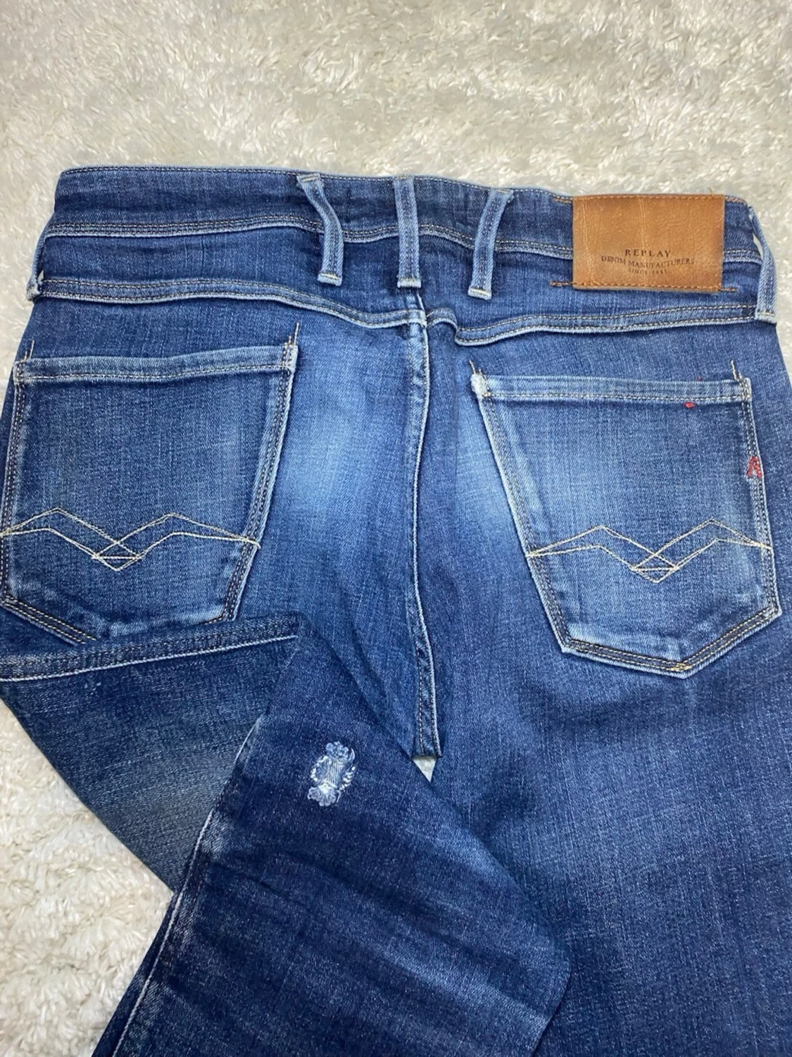 Mörkblå Replay Anbass jeans  - 3