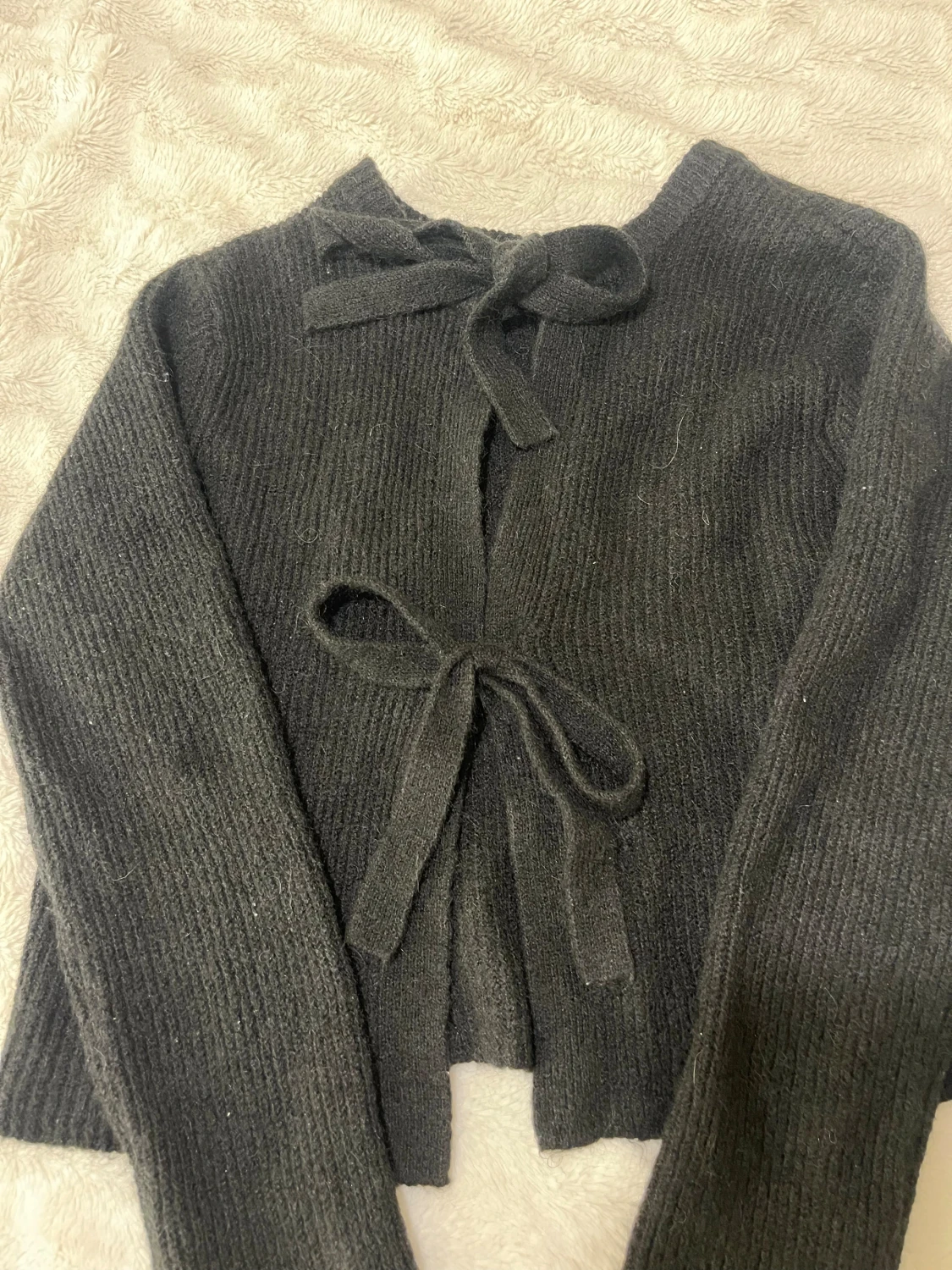 Svart stickad kofta från Object storlek XS