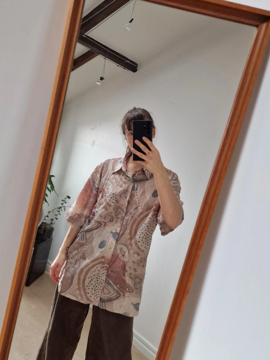 Patterned short sleeve button up - 3