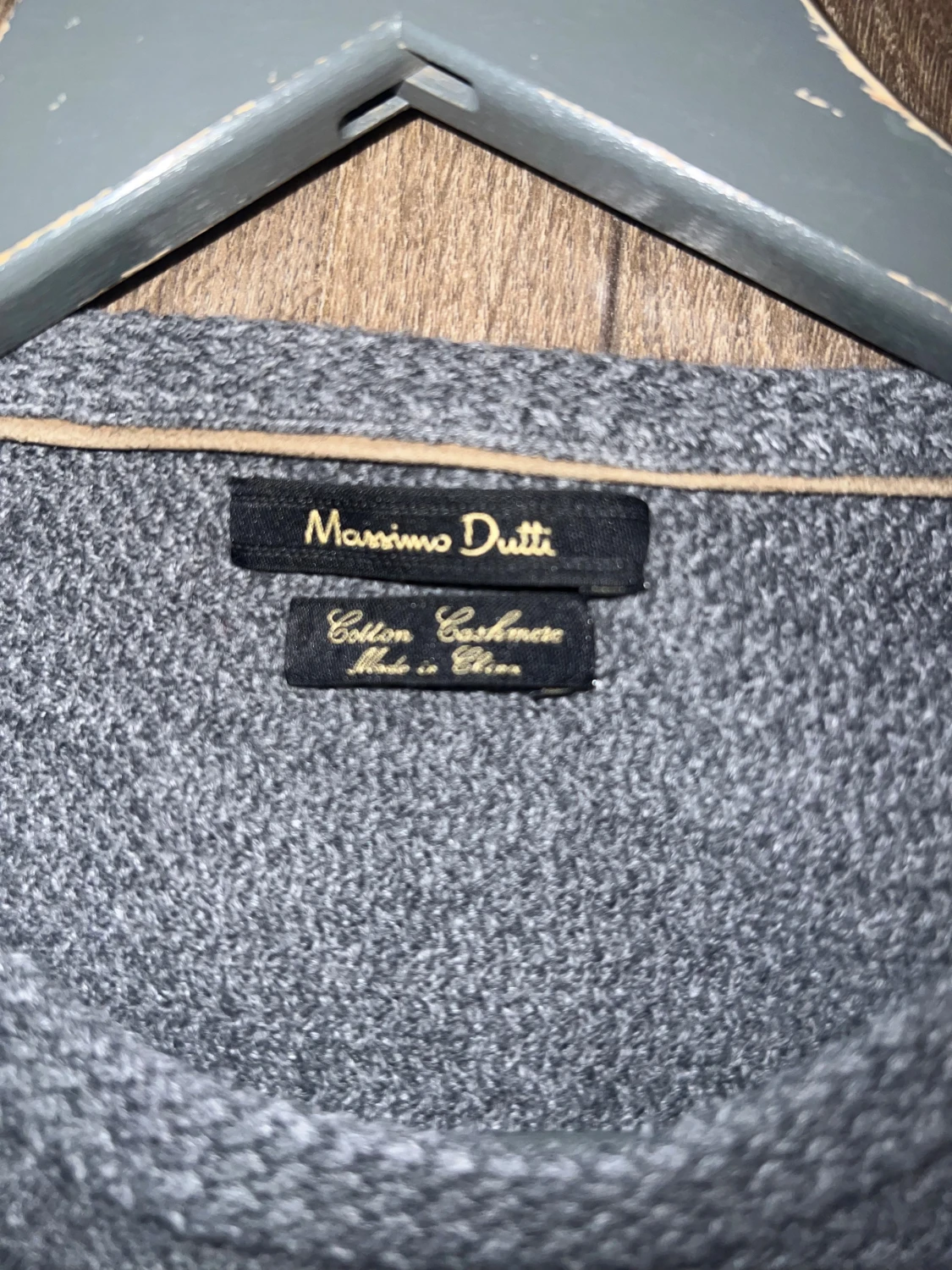 Grå stickad tröja Massimo Dutti - 1