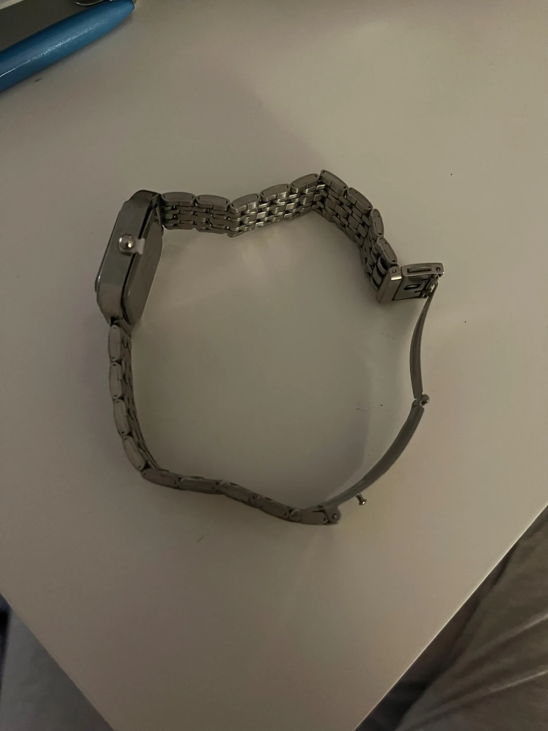 Klassisk silverfärgad fyrkantig klocka - 3