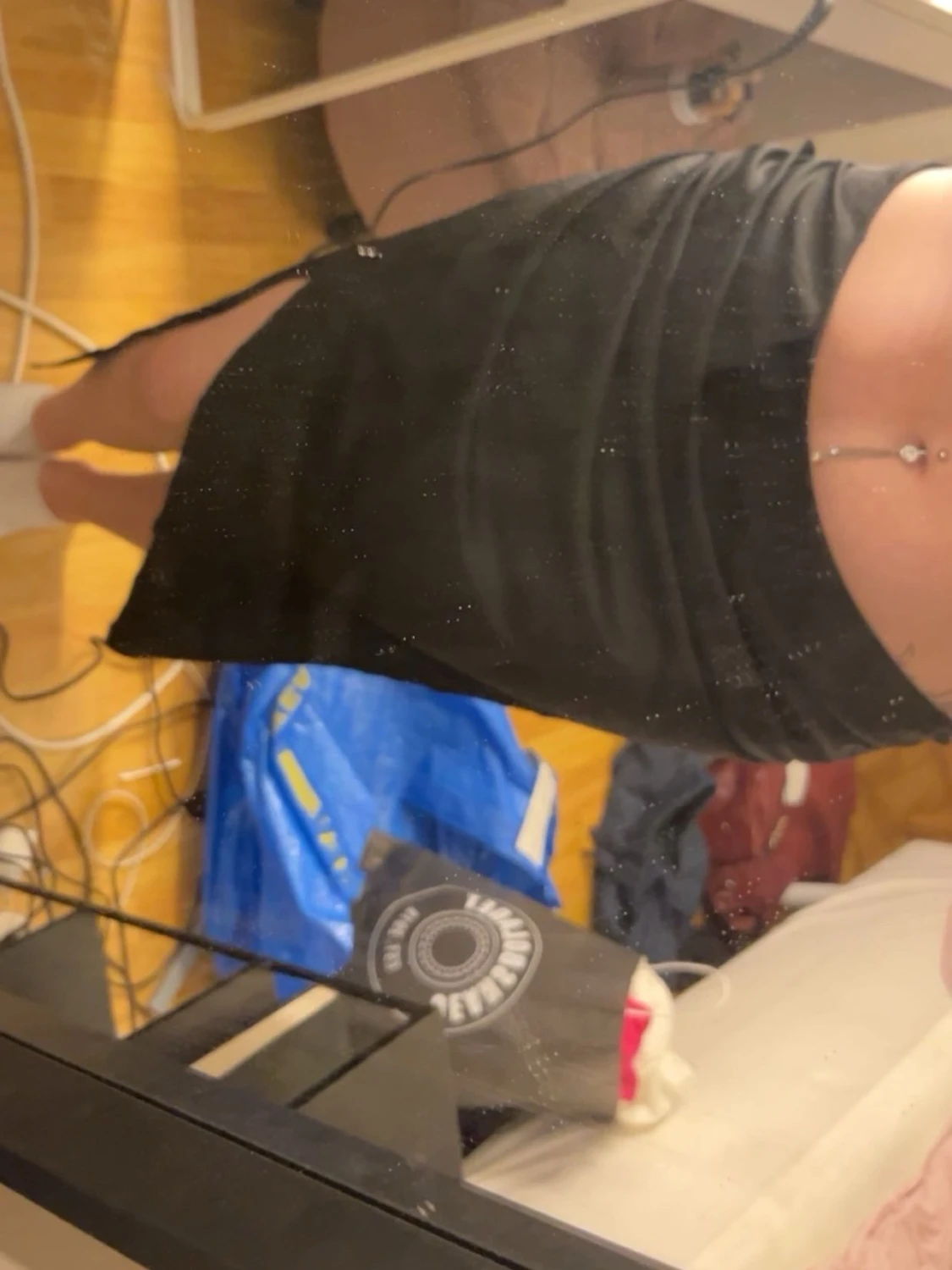 Svart pennkjol i bomull - 1