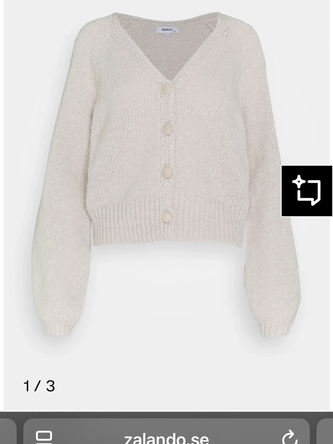 Vit stickad kofta från ONLY - 1