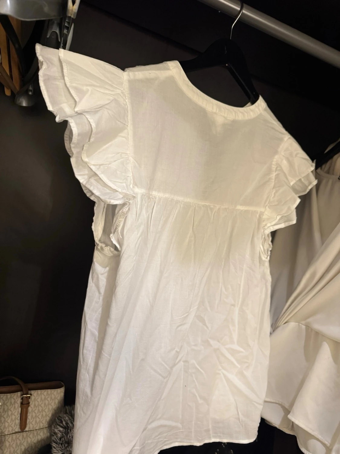 Vit kortärmad blus - 3