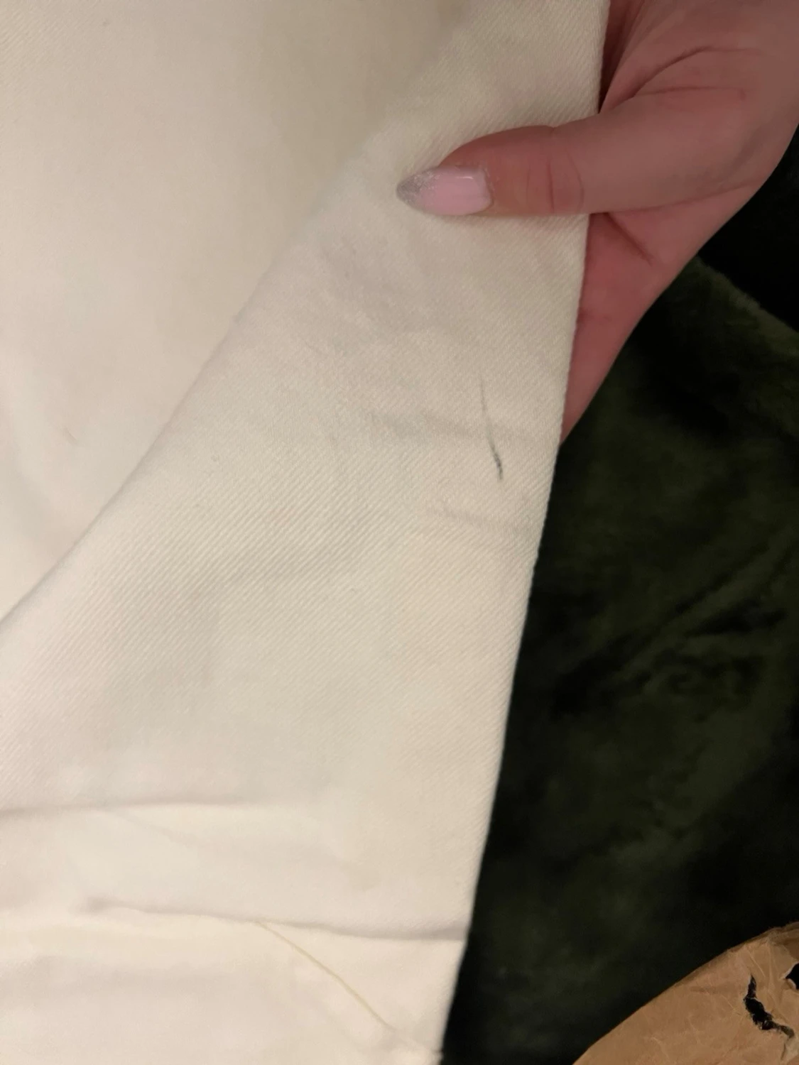 Vita bootcut-byxor med snörning - 6