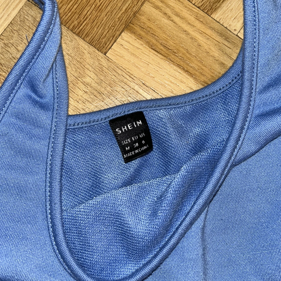 Blå shorts med snörning från SHEIN - 2