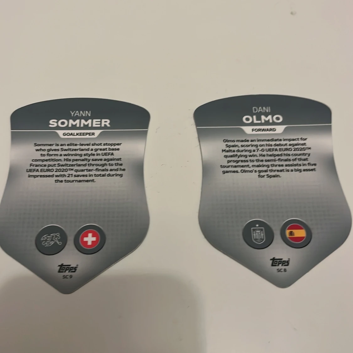 Topps UEFA EURO 2024 Cards: Sommer & Olmo - 1