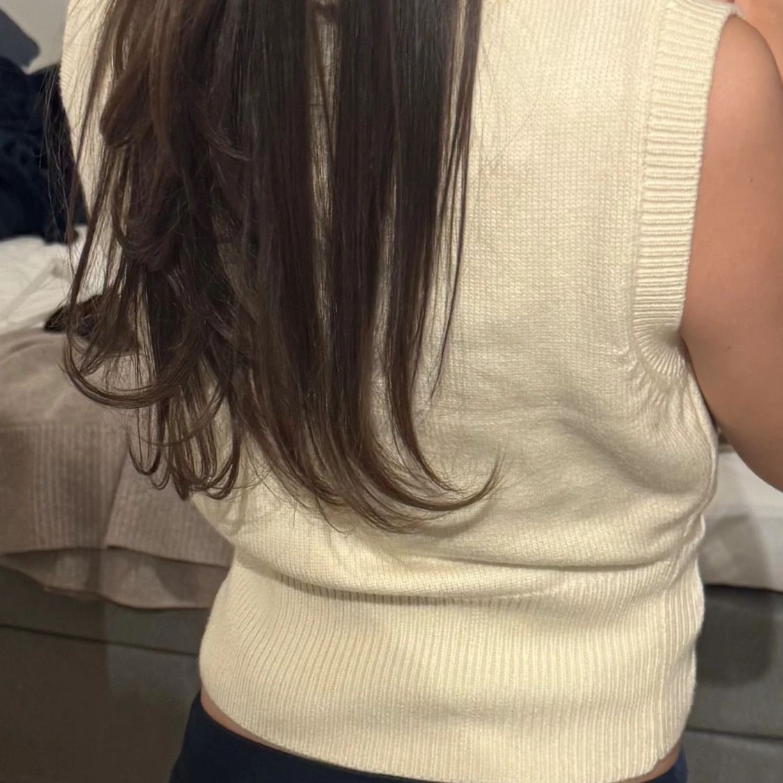 Beige stickad polotopp från Zara - 1