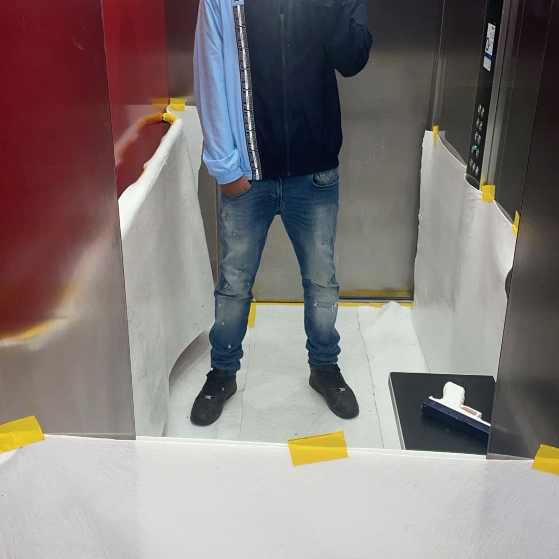 Lacoste blå vindjacka med huva - 2