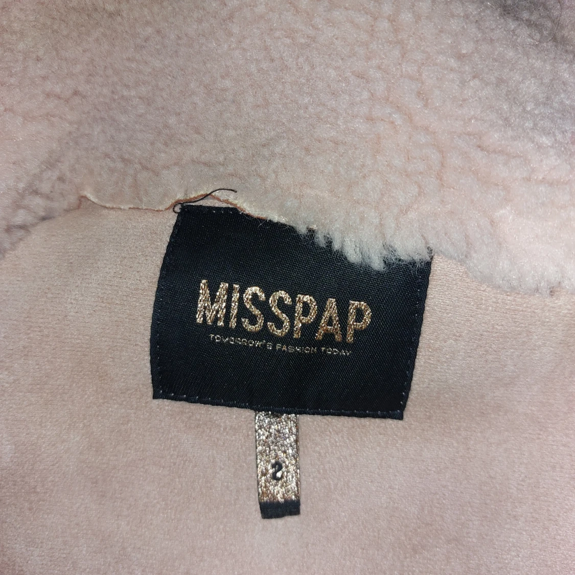 Ljusrosa teddyjacka med dragkedja - 4