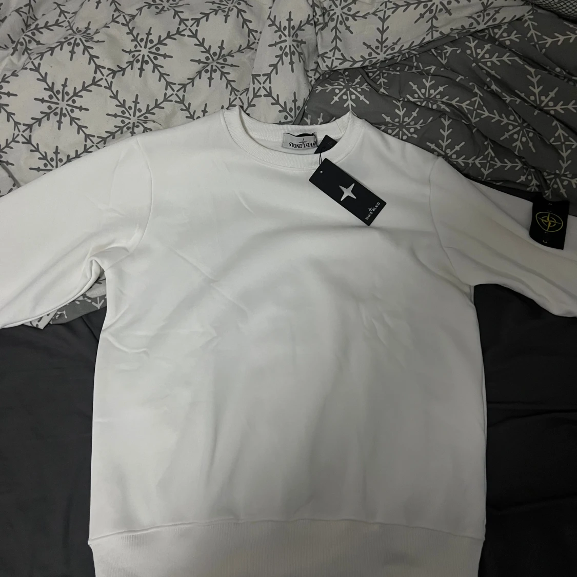 Vit sweatshirt från Stone Island - 1