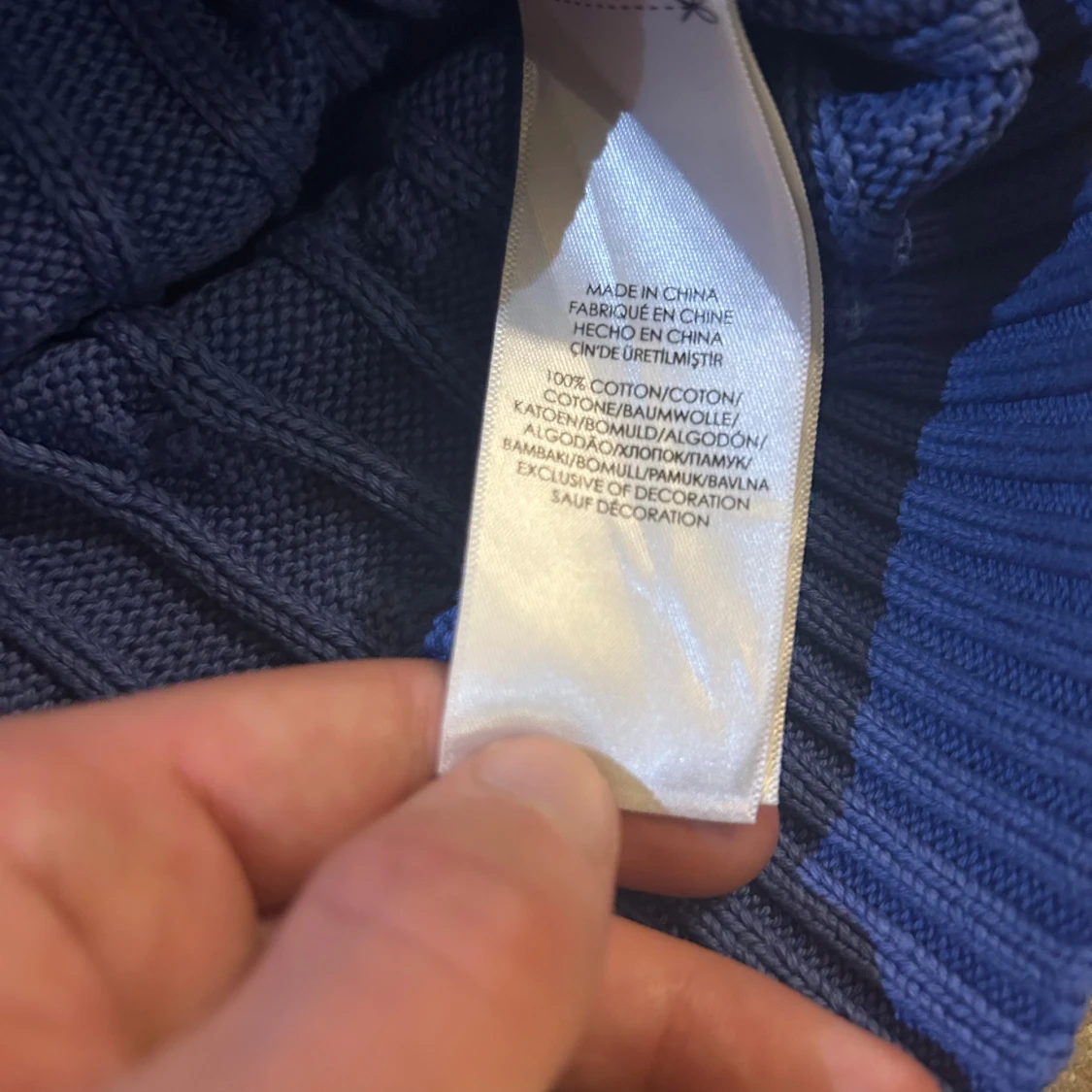 Blå kabelstickad tröja Polo Ralph Lauren - 4