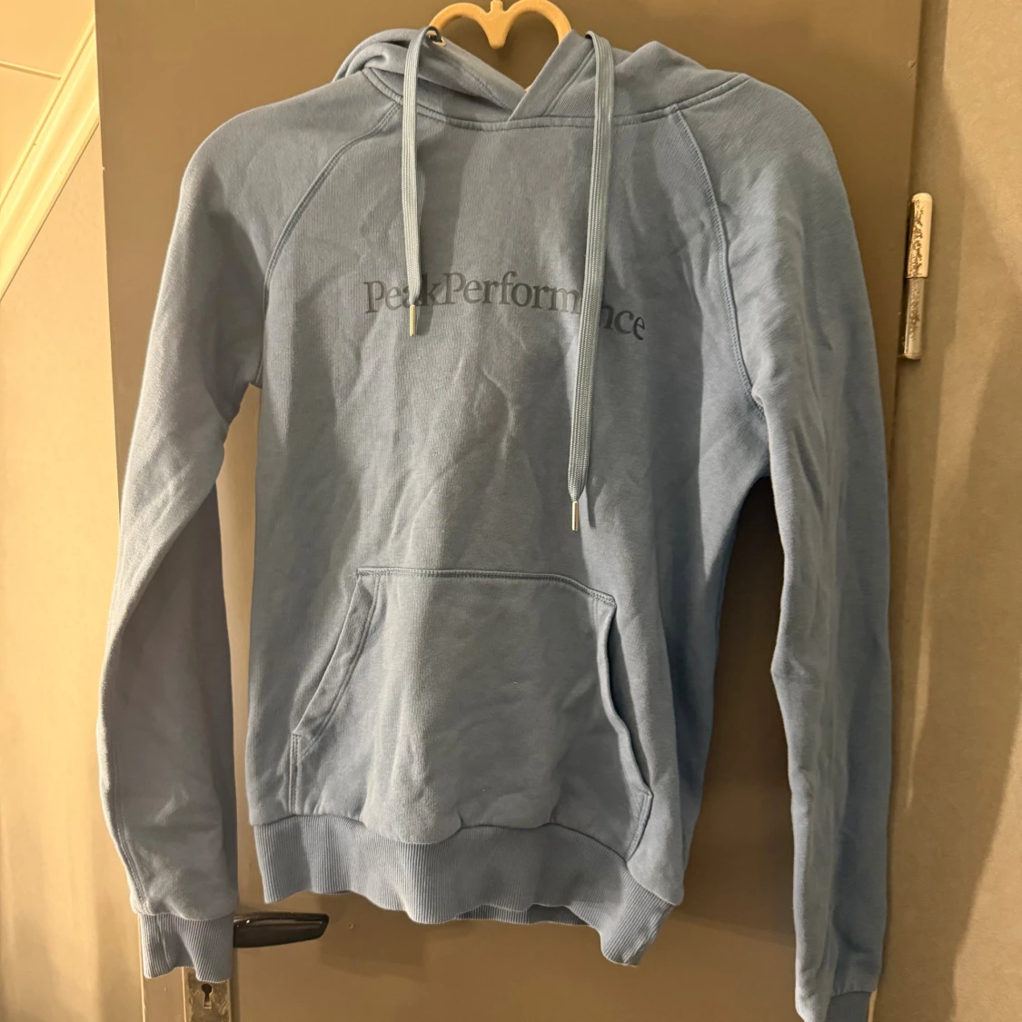Blå hoodie från Peak Performance