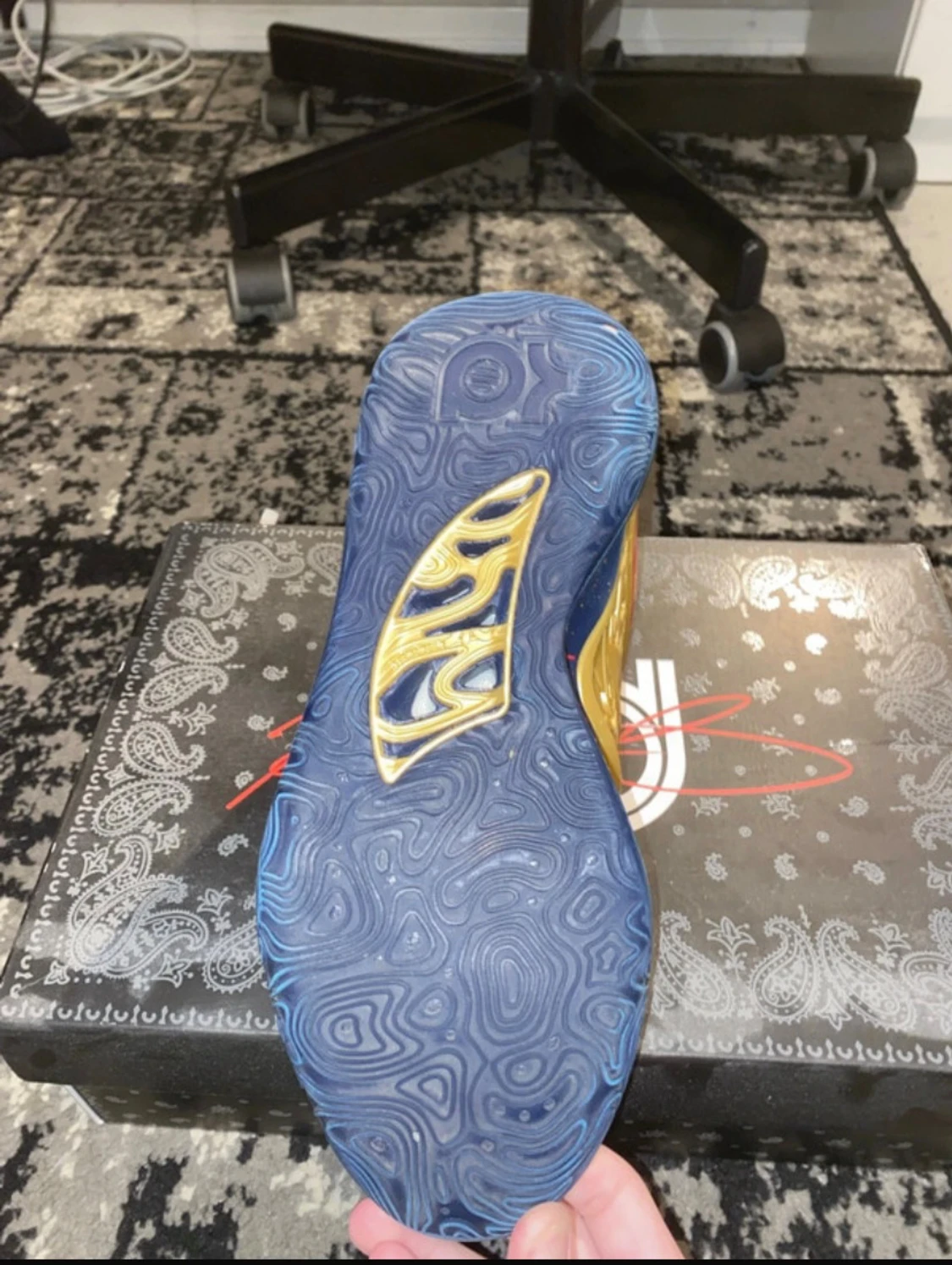 Nike KD 15 sneakers guld/blå/röd - 3