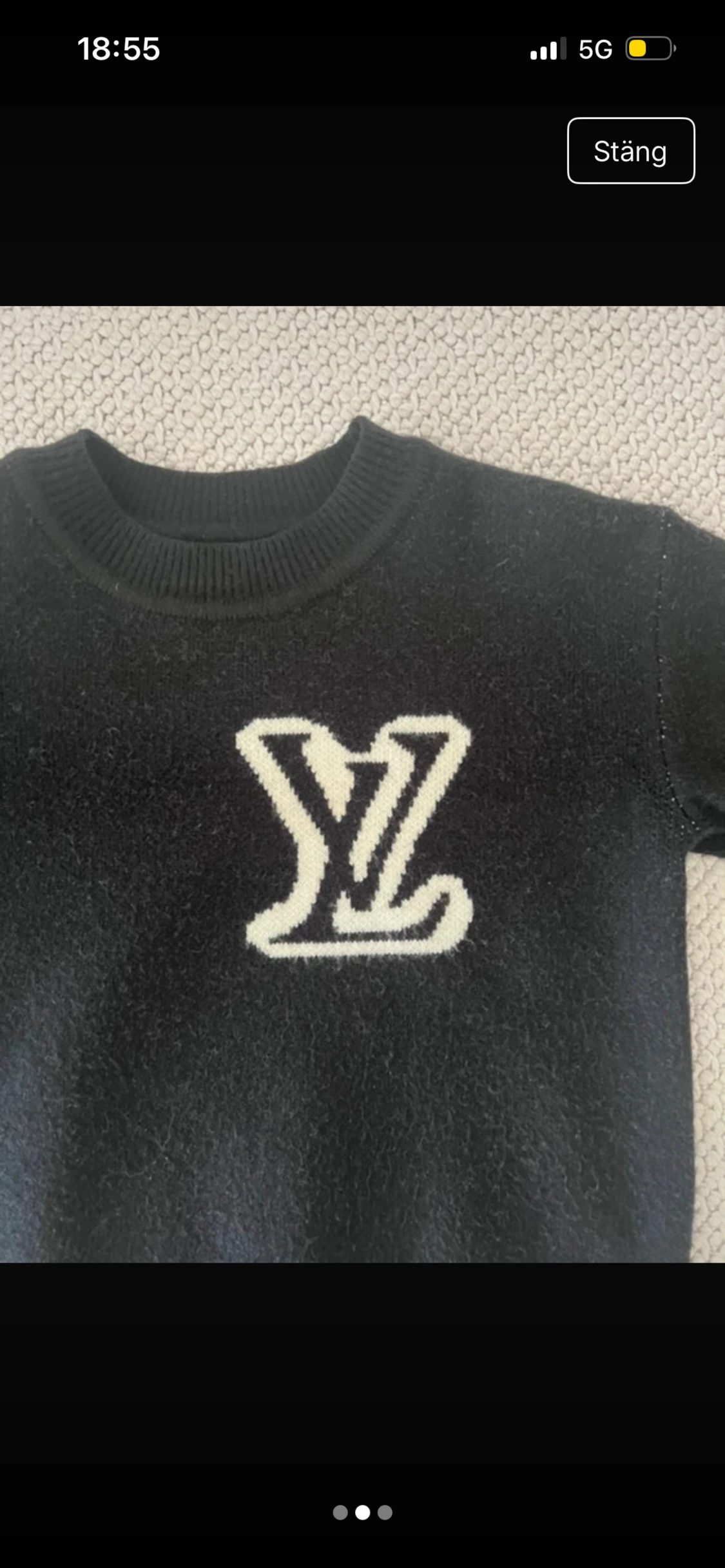 Svart stickad Louis Vuitton tröja - 1