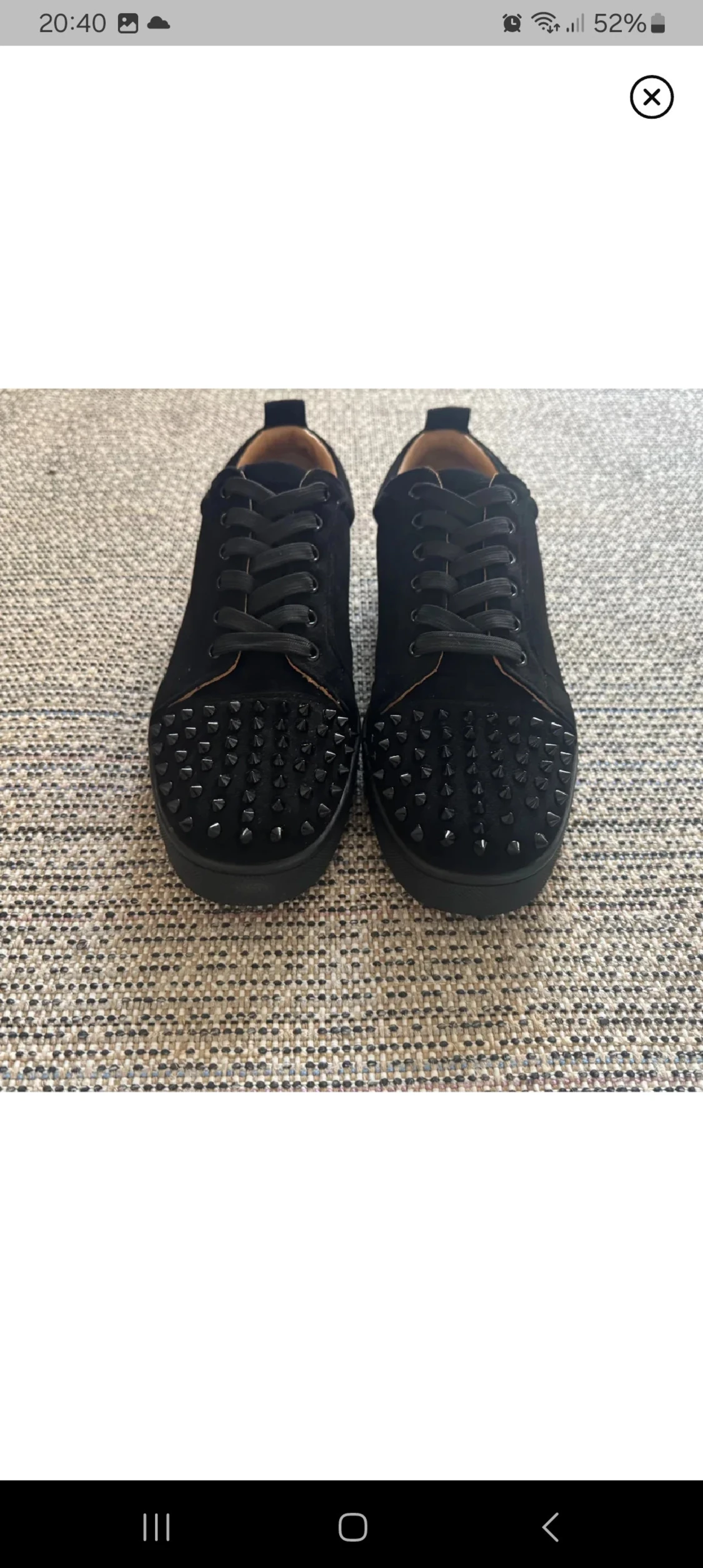 Svarta Louboutin sneakers med nitar - 2