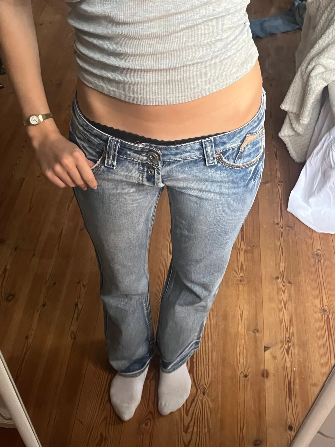 Lågmidjade vintage jeans  - 2