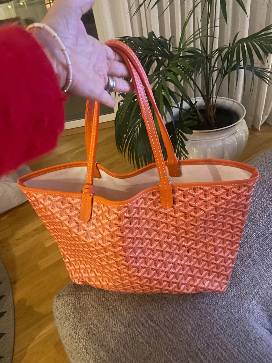 Orange shoppingväska  - 1