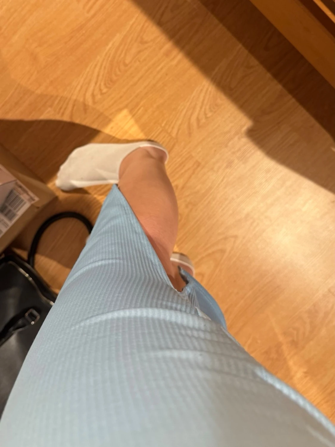 Ljusblå ribbad set - 3