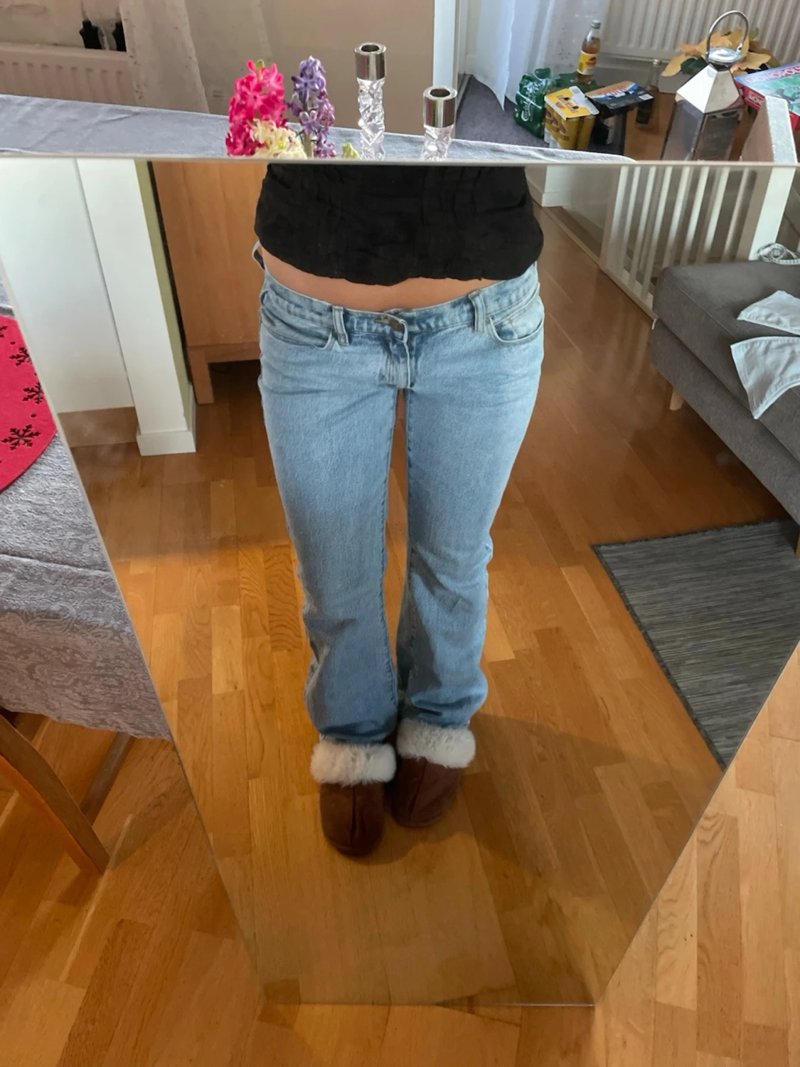 Jeans lowwaist utsvängda lågmidjade bootcut