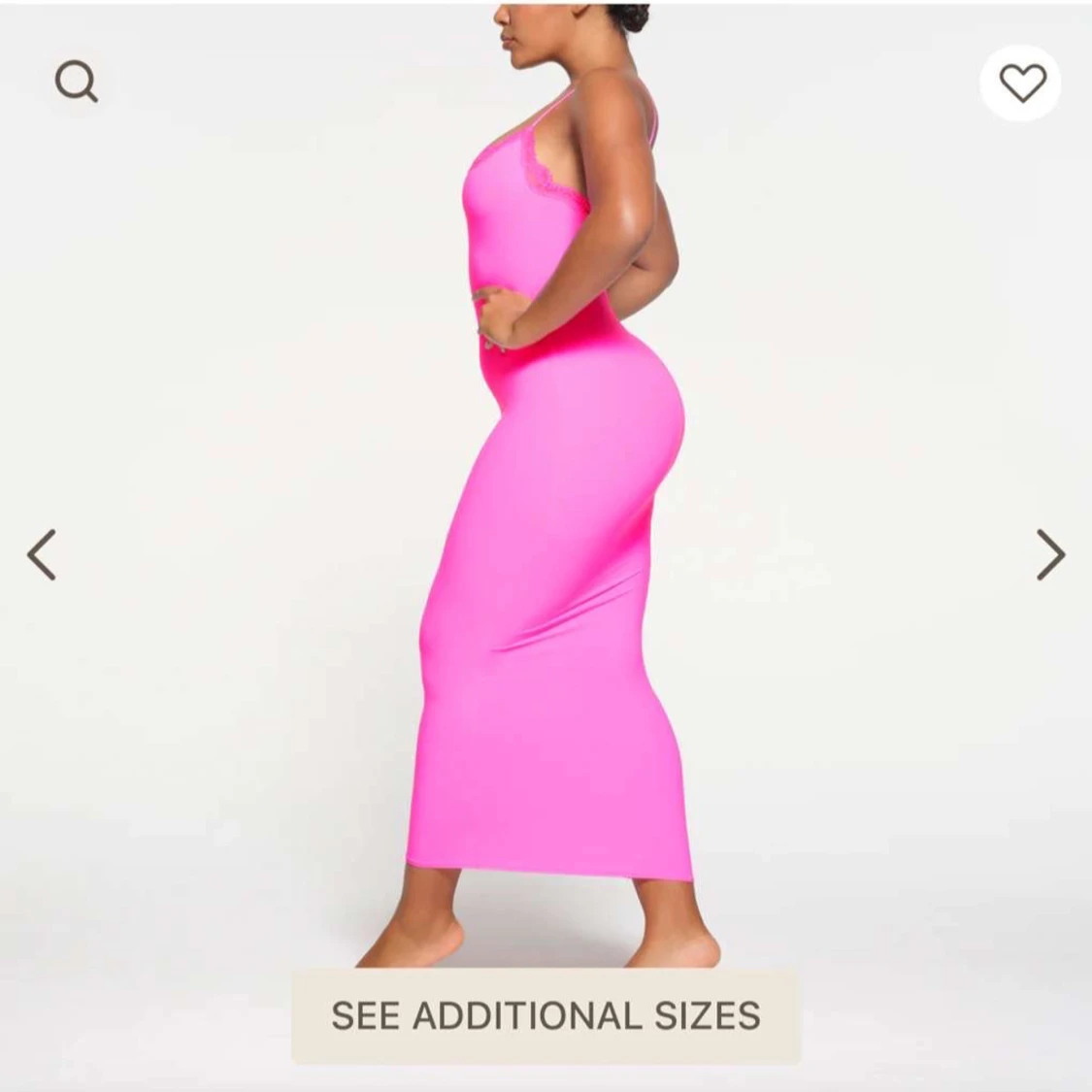 Rosa långklänning med spetskant