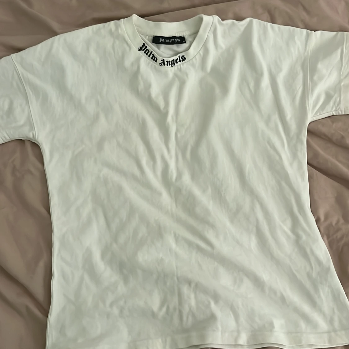 Vit Palm Angels t-shirt med tryck