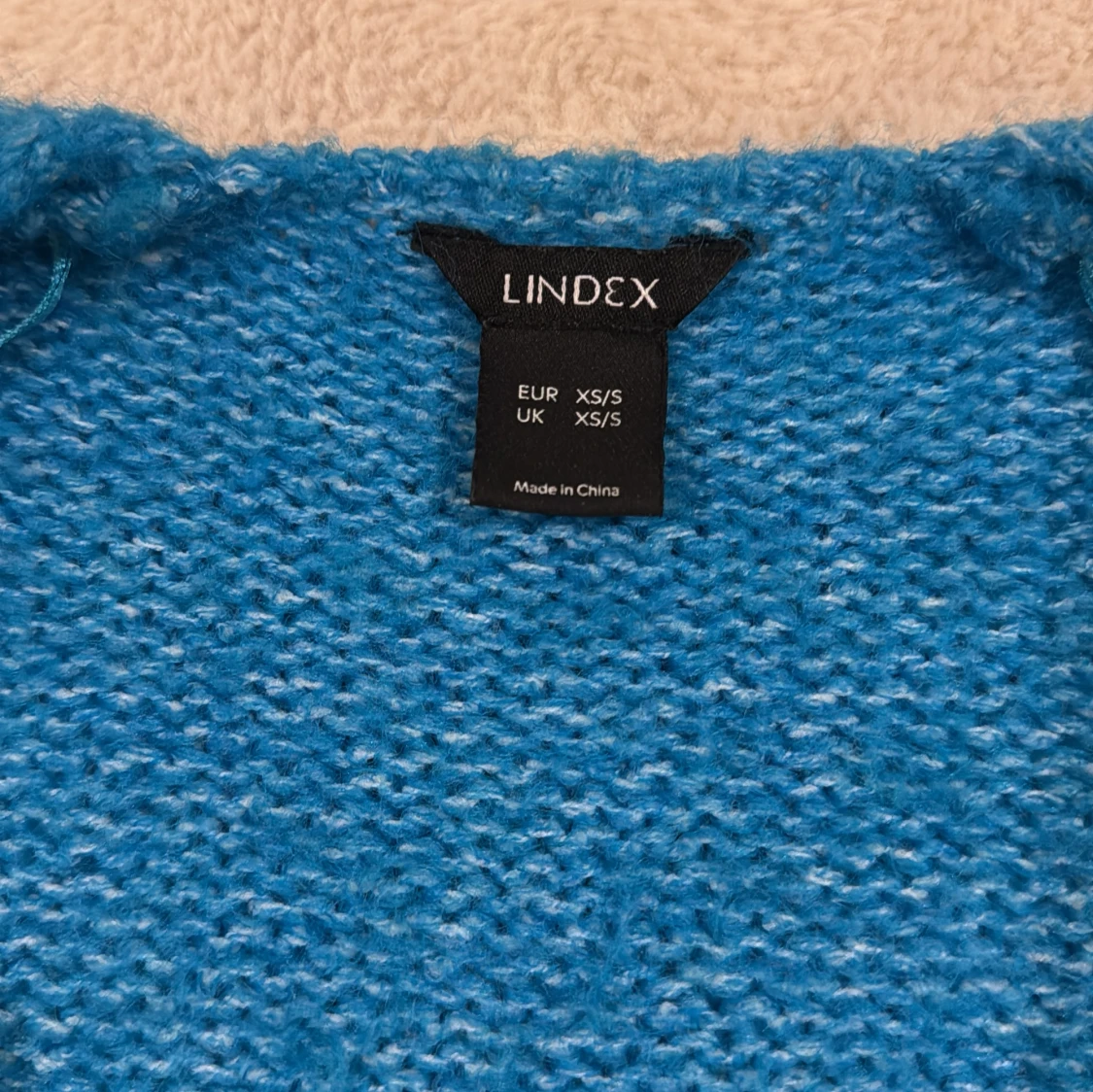 Blå stickad kofta från Lindex XS/S - 3