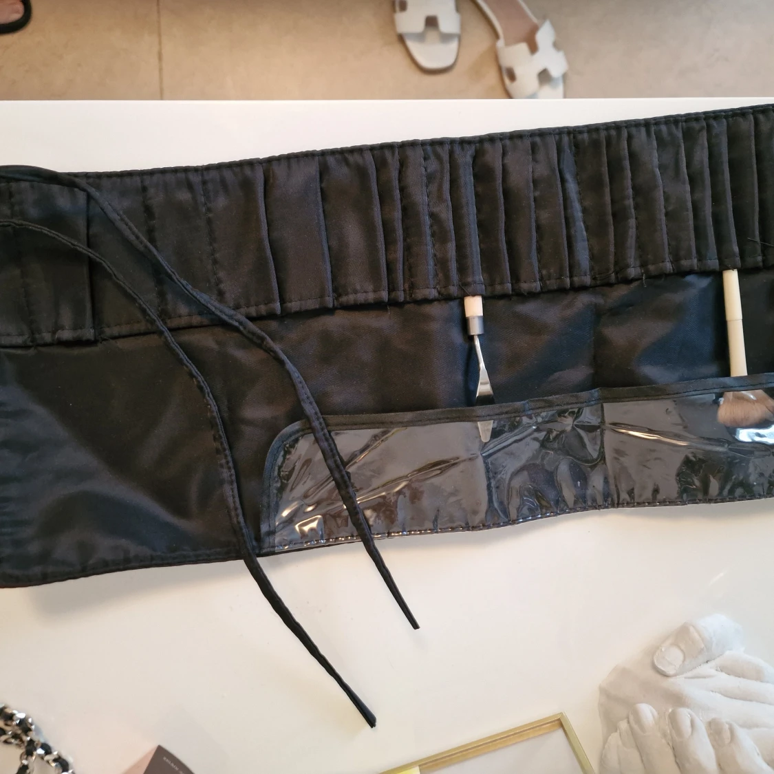 Svart sminkbälte med snörning