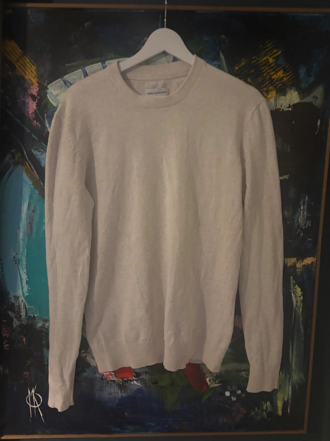 Beige stickad tröja These Glory Days