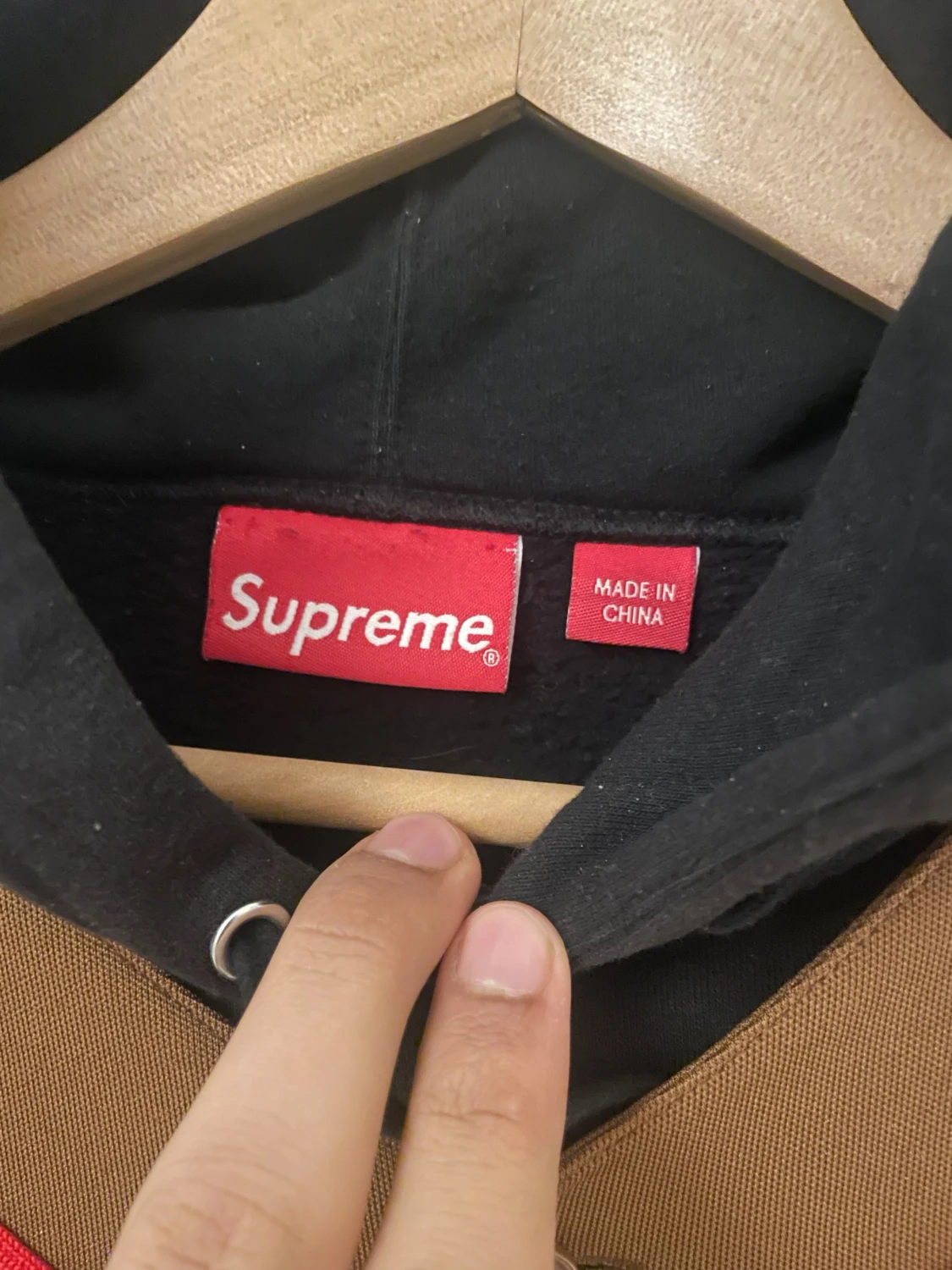 Supreme brun baseball tröja med huva - 2