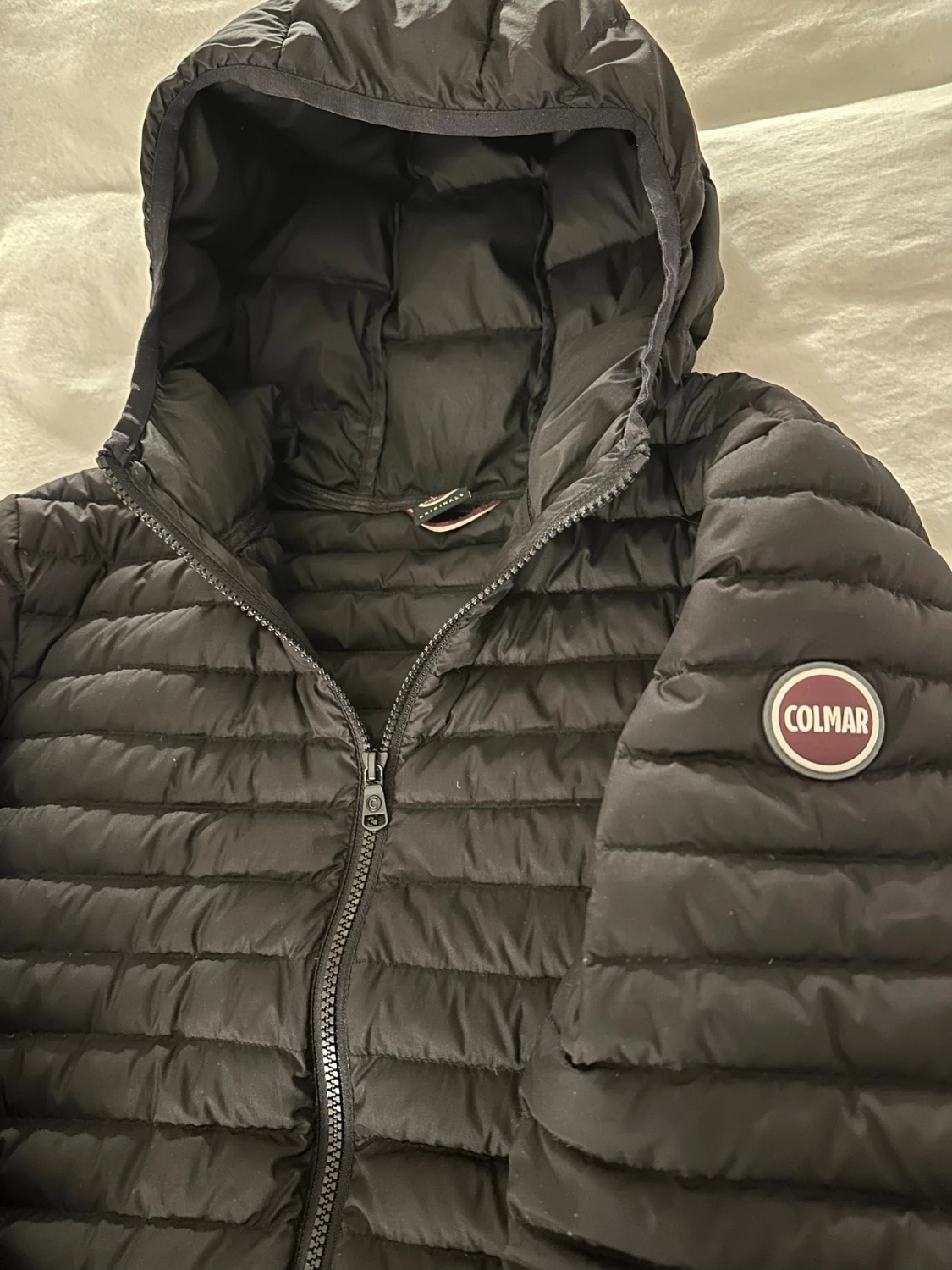 Svart Colmar pufferjacka med huva - 1
