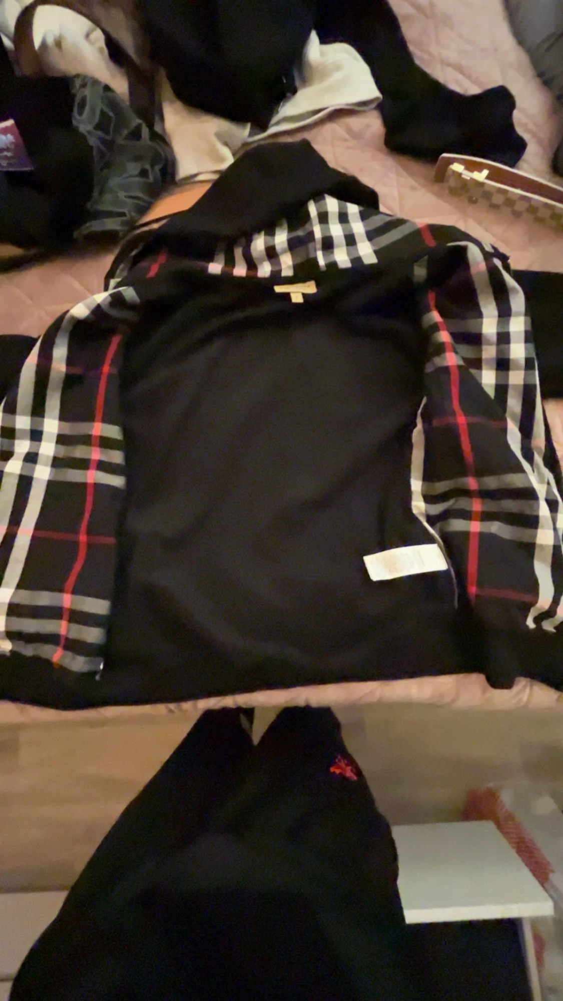 Svart Burberry hoodie med dragkedja - 2