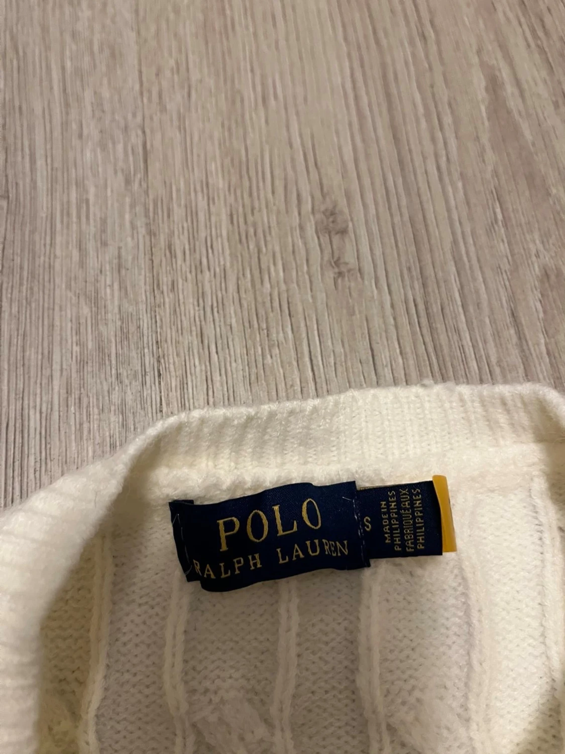 Vit kabelstickad tröja Polo Ralph Lauren - 3