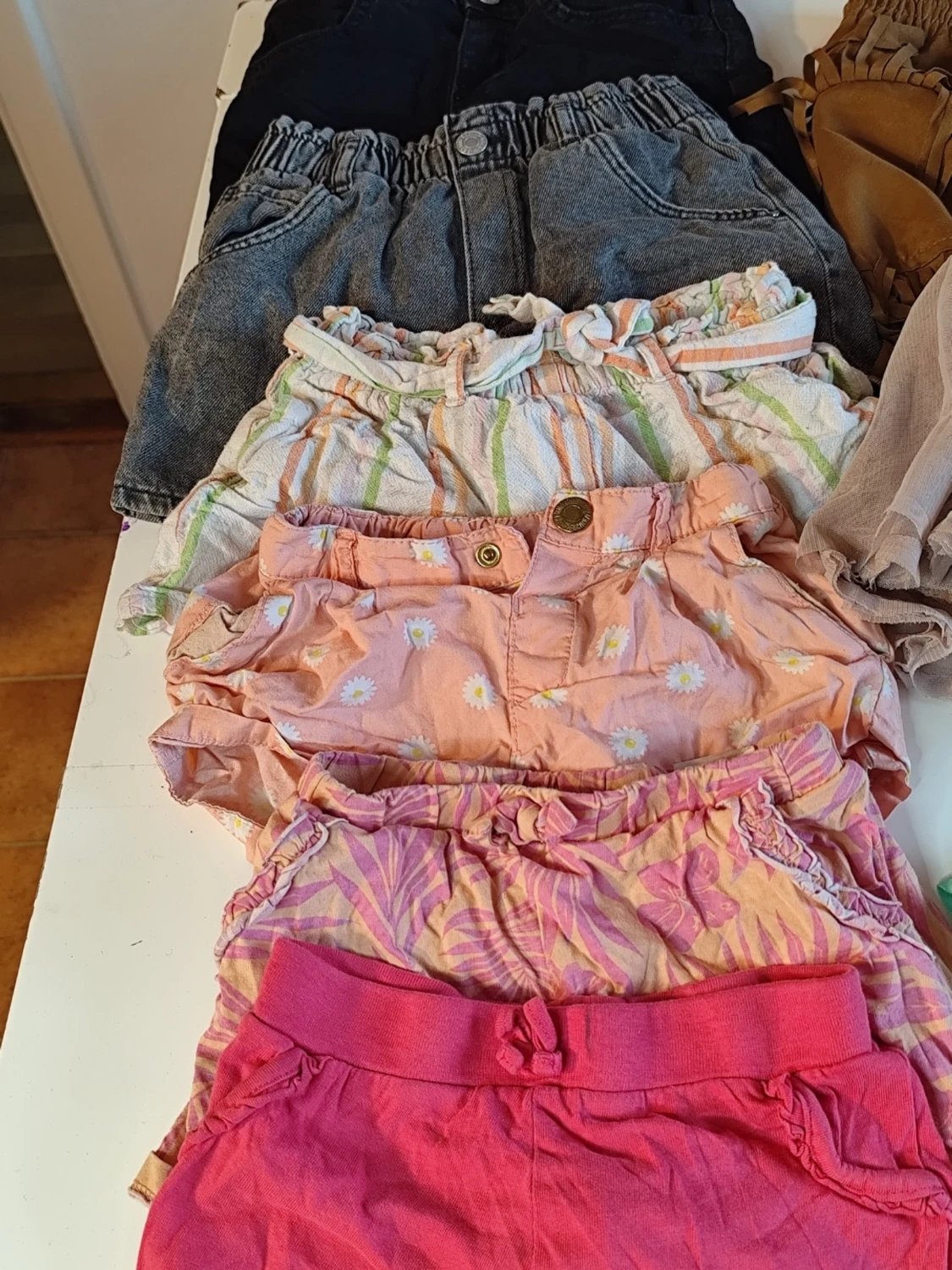 Somrigt klädpaket med shorts och kjol stl 110/116 - 1