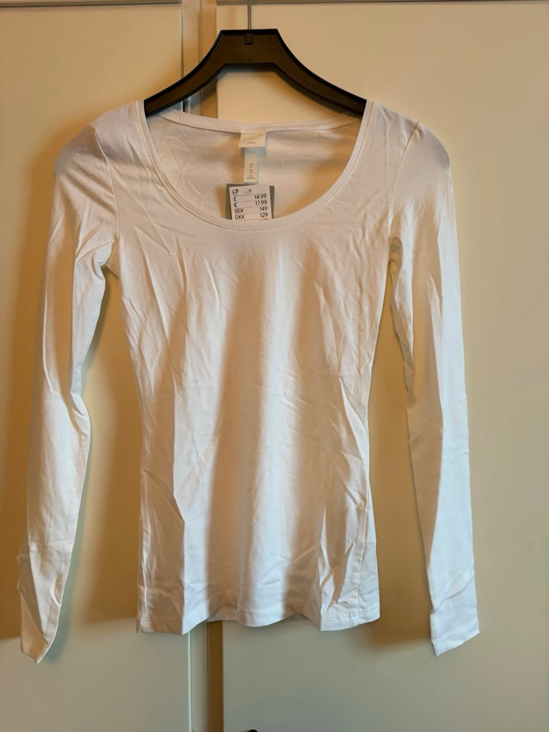 Vit långärmad topp från H&M