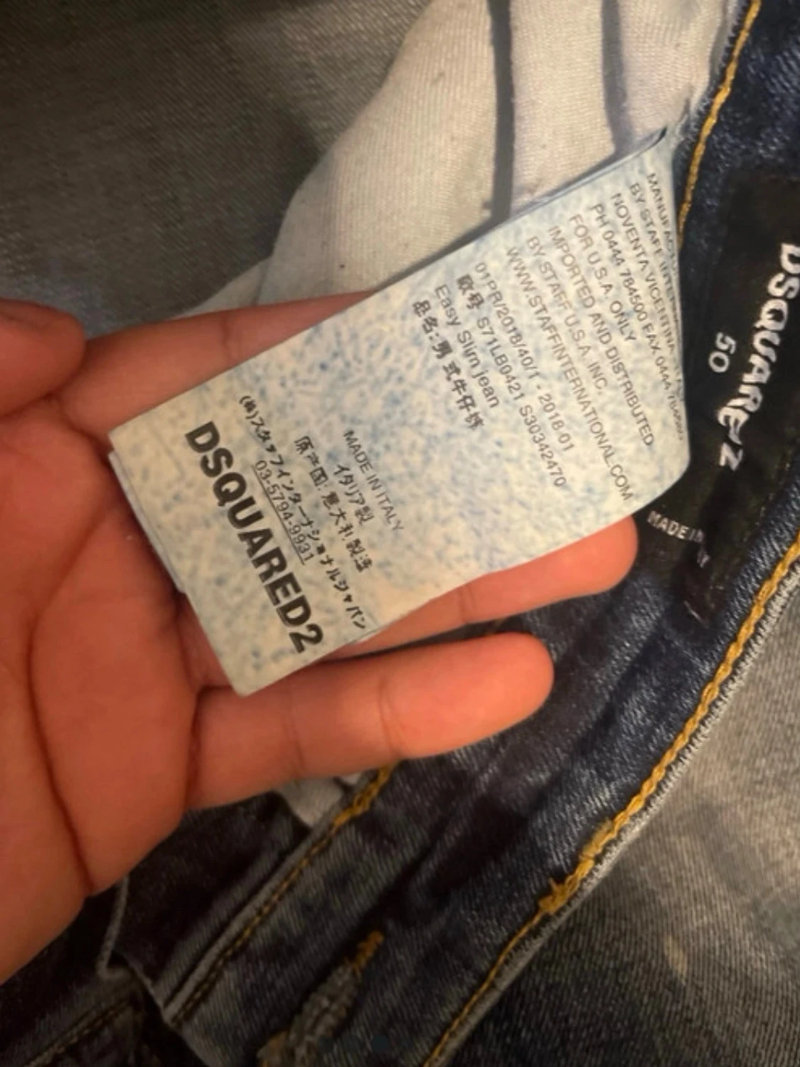 Blå distressed jeans från Dsquared2 - 2