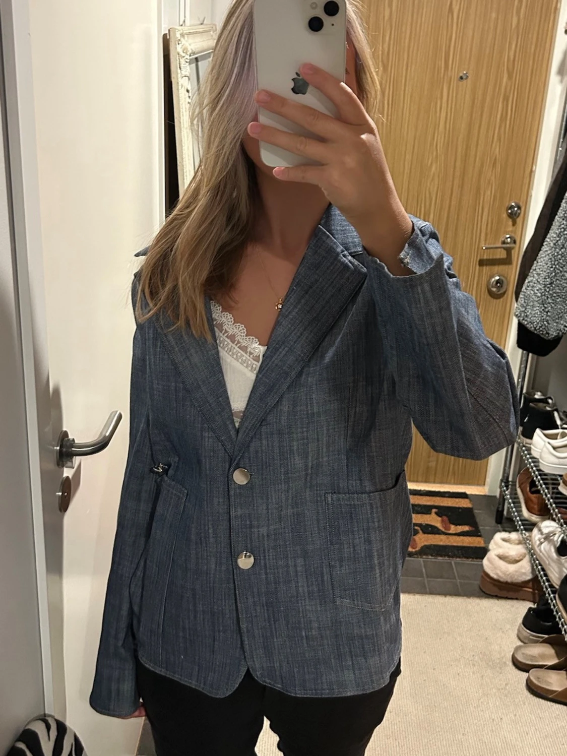 Blå kavaj med knappar - 1