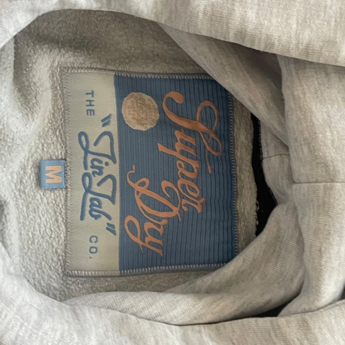 Grå vintage Superdry hoodie med tryck - 3