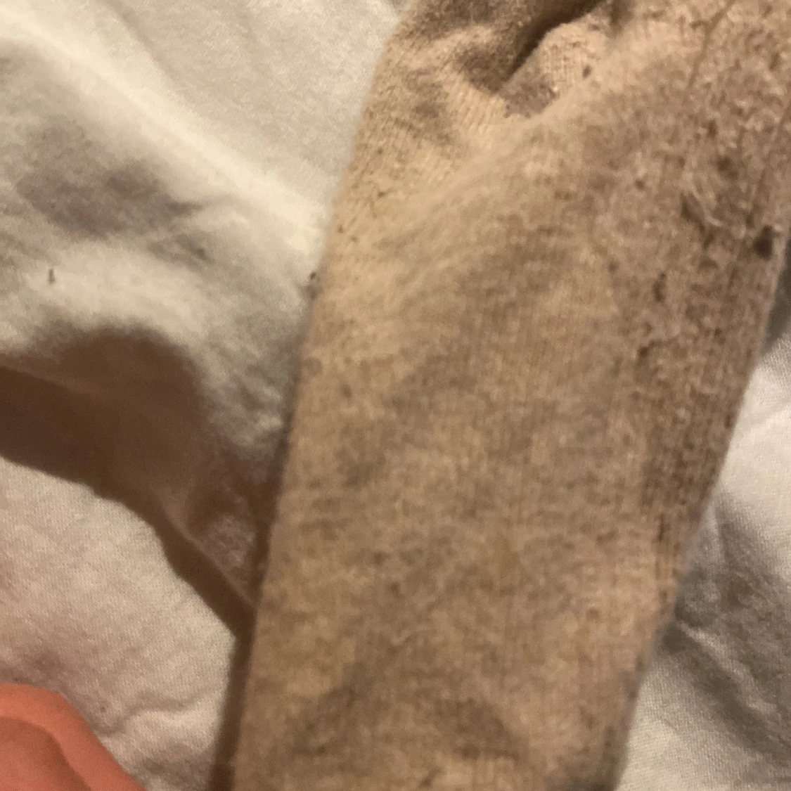 Beige ribbade strumpbyxor i bomullsblandning - 3