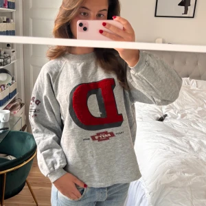 Sweatshirt - Snygg sweatshirt köpt vintage lite fläckig i fram med tycker att det passar in i tröjans stil 