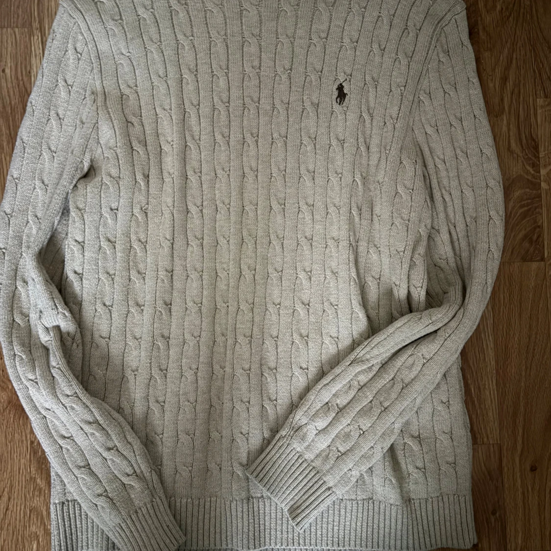 Beige kabelstickad tröja Polo Ralph Lauren
