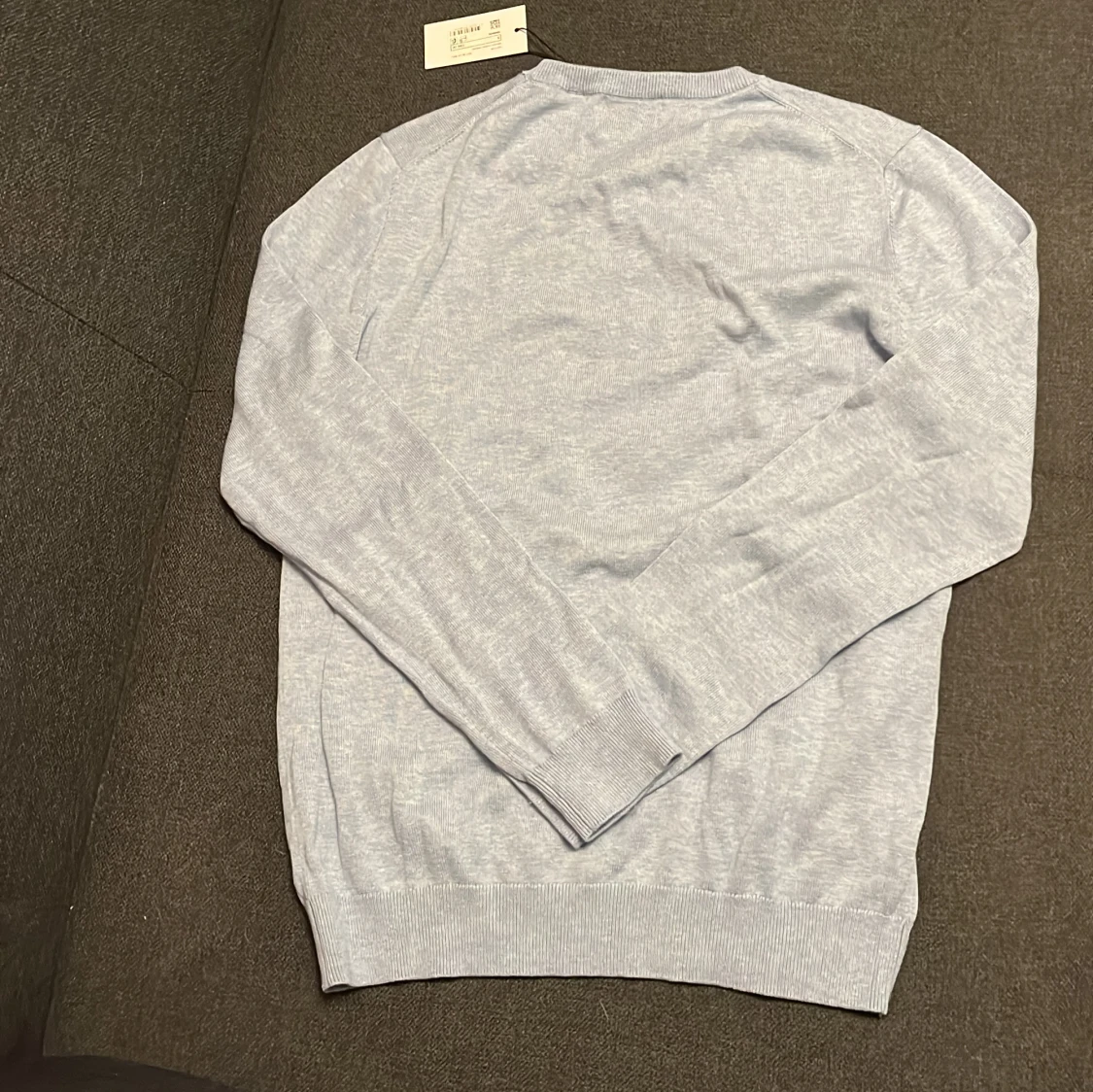 Ljusblå stickad tröja  - 2