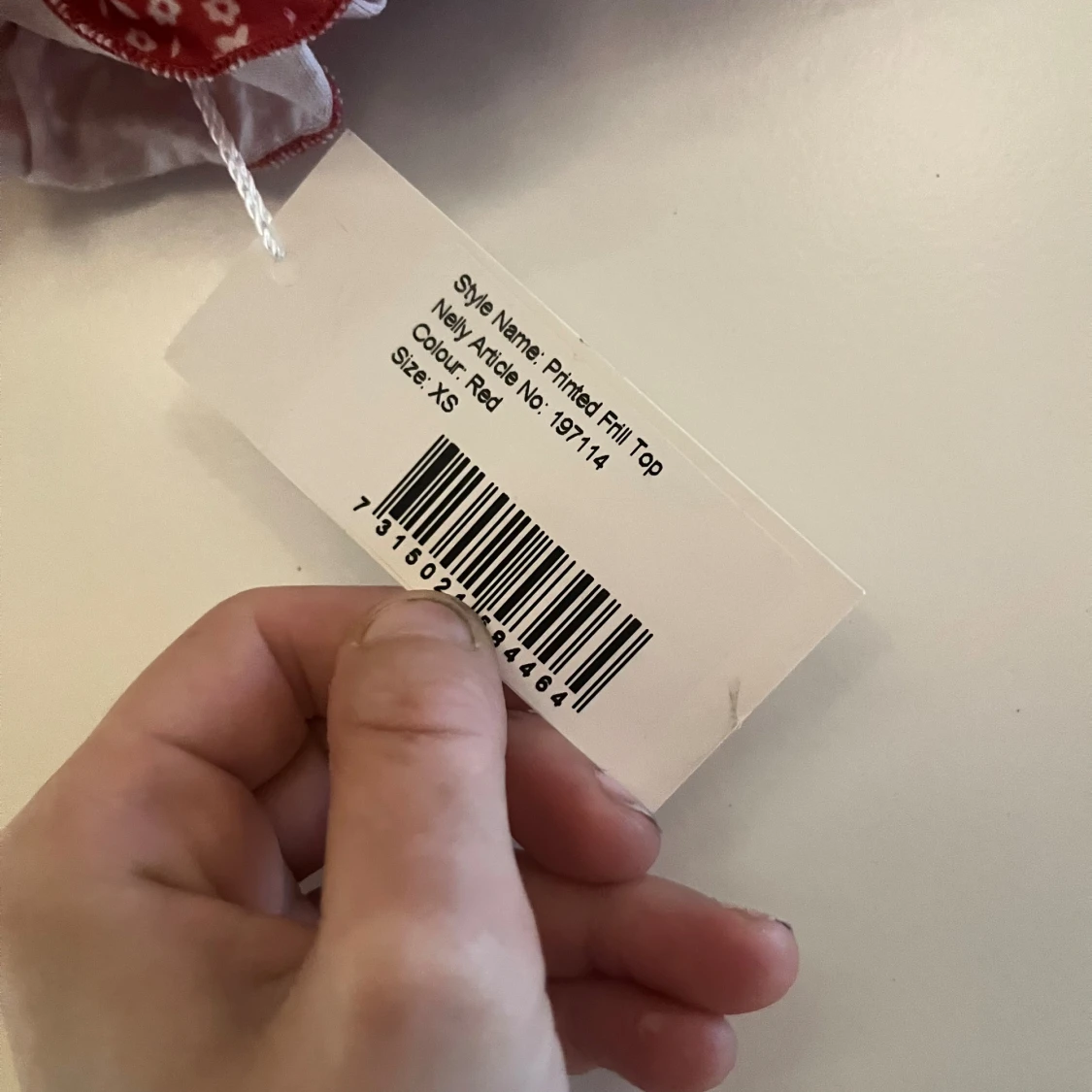 Röd blommig volangblus från Nelly - 2