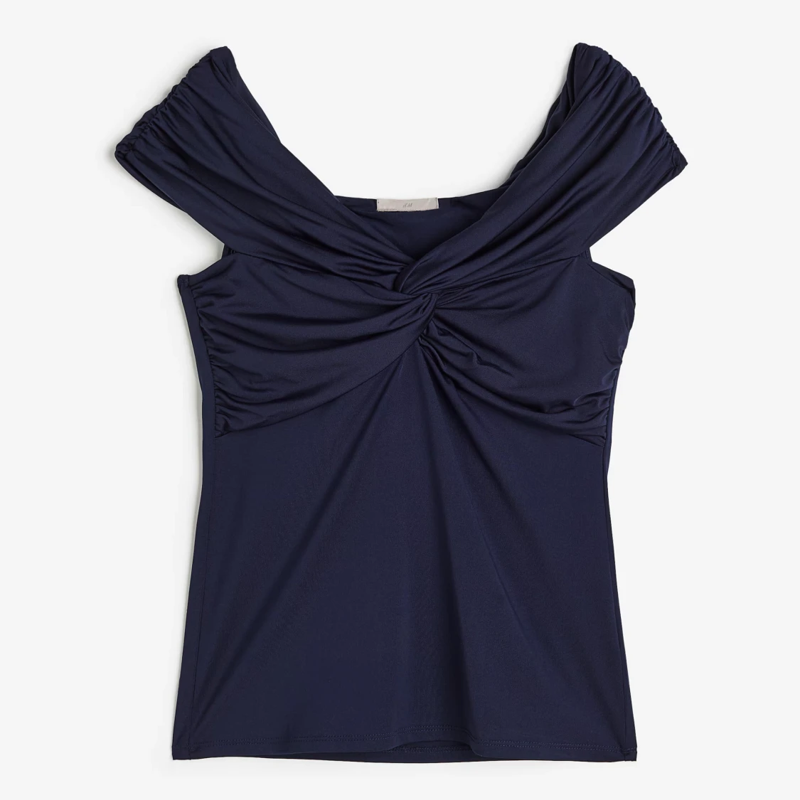 Marinblå off shoulder topp