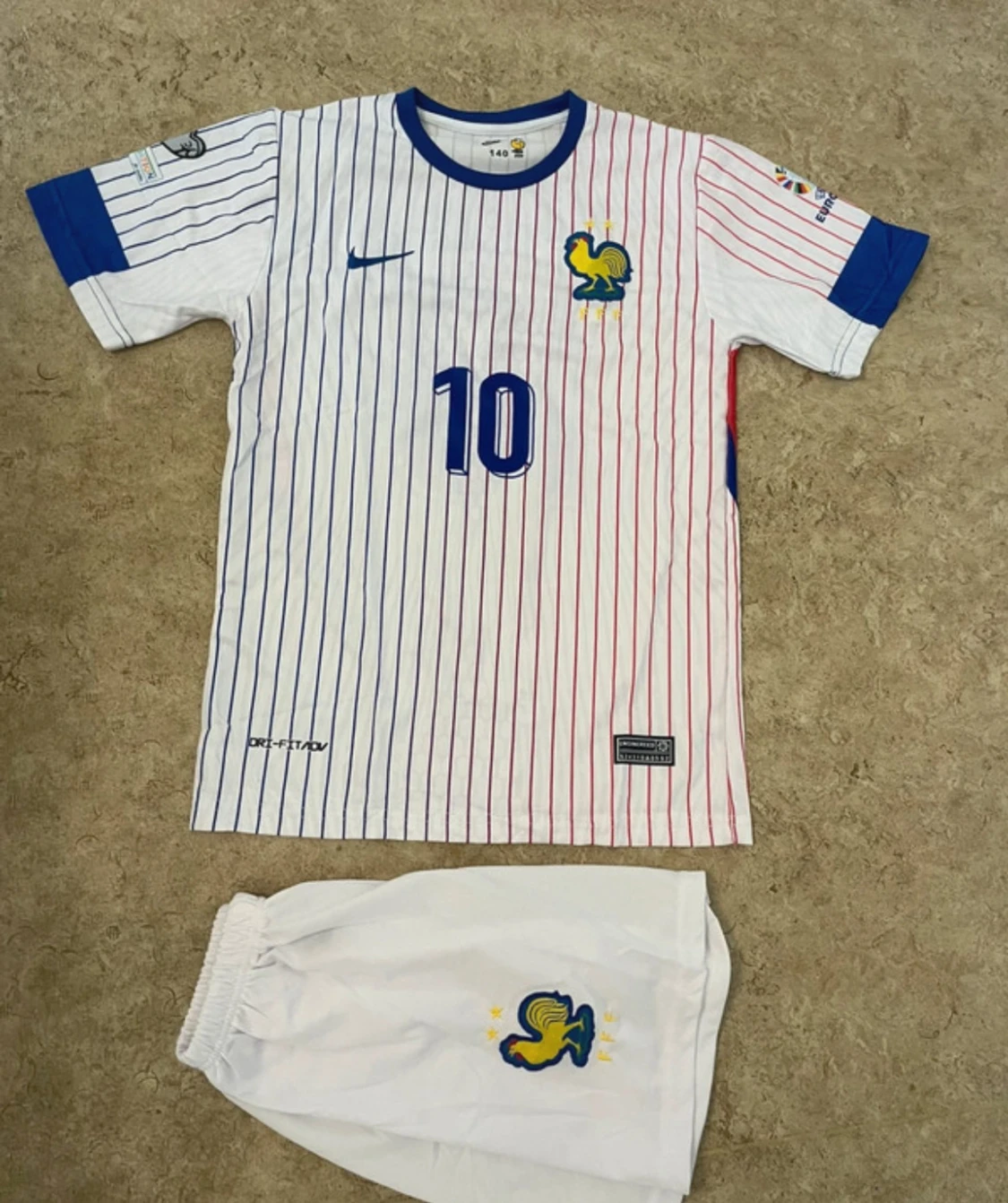 Randigt fotbollsställ Nike Frankrike - 1