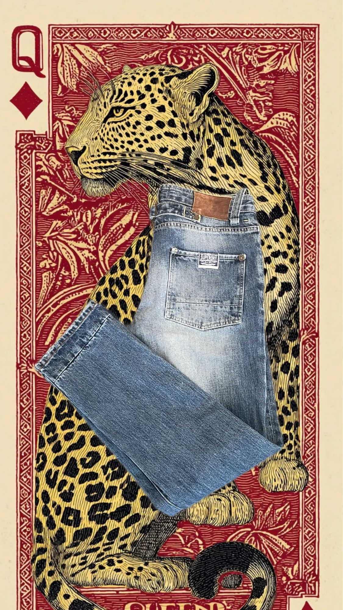 Blå jeans från Superdry modell Dean 