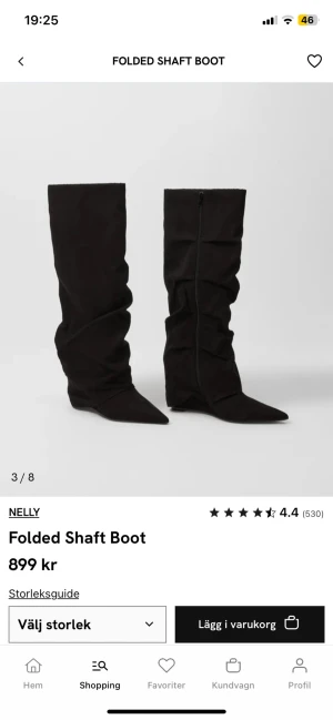 Svarta stövlar Folded Shaft Boot Nelly - Säljer dessa populära svarta bootsen från Nelly! Använd ett fåtal gånger! 