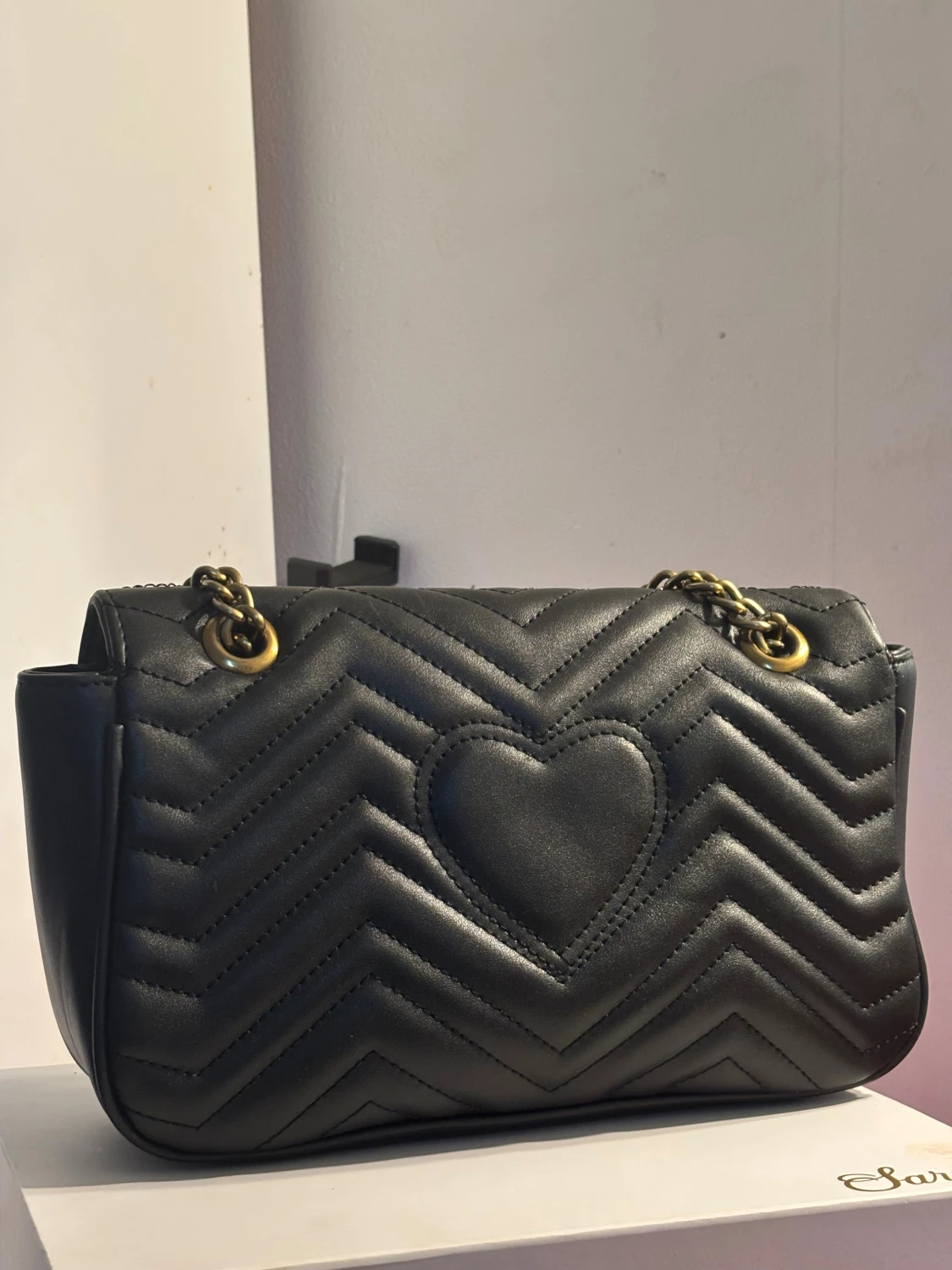 Svart  axel väska GG logga - 2