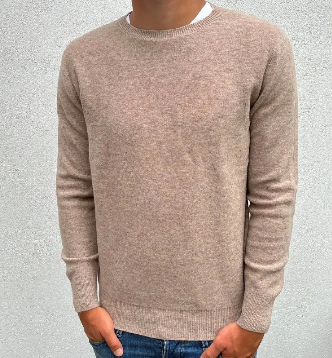 Beige kashmir tröja