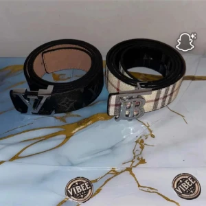 2 för 450kr Lv + burberry bälte - Går byta ut mot gg eller h bälte, oanvända